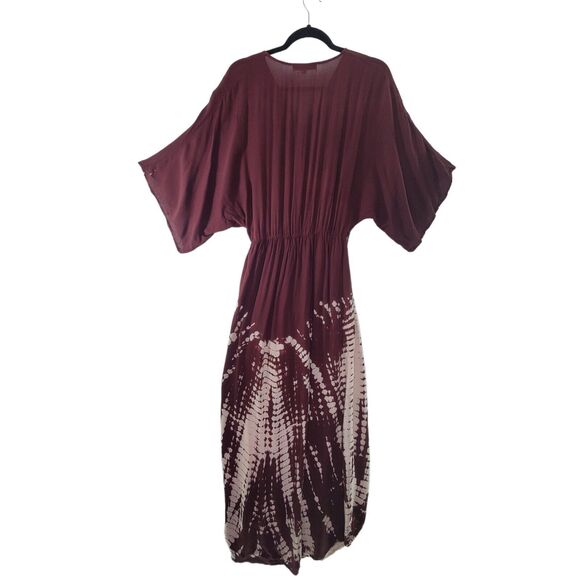 XS Young Fabulous & Broke Isla Dress Tie Dye Wrap Beach Maxi Swimsuit Cover Up - Picture 2 of 10